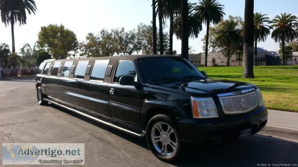 2002 Black 200-inch Cadillac Escalade Limo for Sale 2260