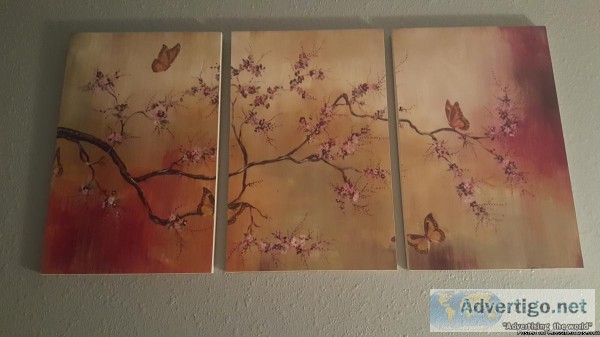 3 piece butterfly canvas