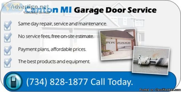 Garage Door Repair Canton MI Services  CALL TODAY (586) 722-0303