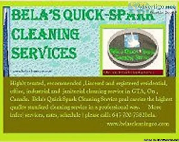 Bela s Quick-Spark Cleaning Service