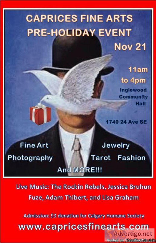 Call for Artists for Pre Holiday event