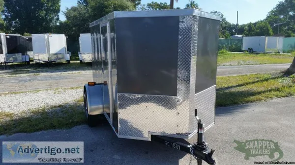 NEW 5x8ft. Gray Motorcycle Hauler wRV Style Side Door and 2990 A