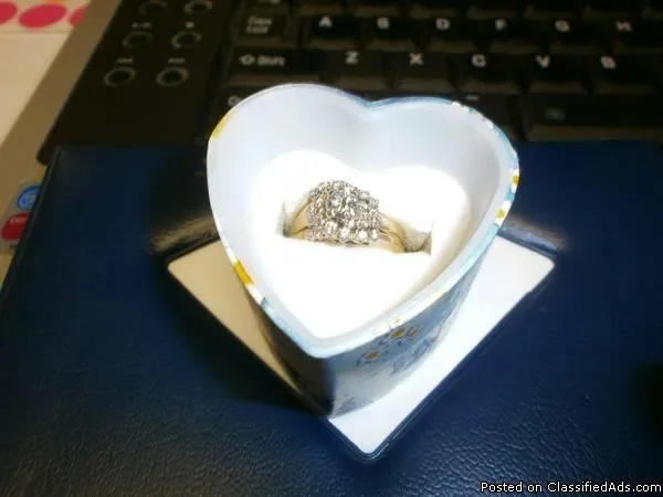 Certified Ladies 14K yellow and white gold Diamond Wedding Ring