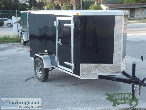 Enclosed Trailer for sale NEW Bar Lock Side Door Black Ext. 4x8 