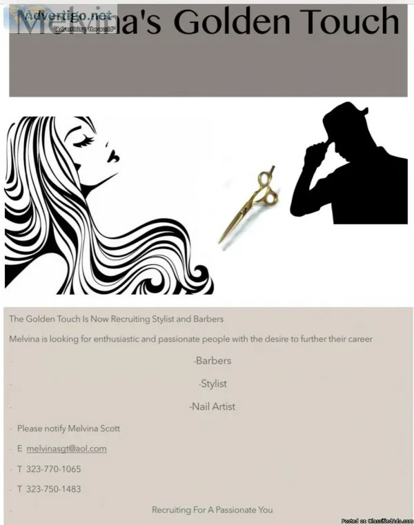 Recruiting Barbers Stylist and Nail Artist