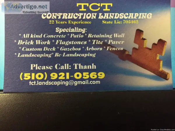 TCT Landscaping (510) 921-0569