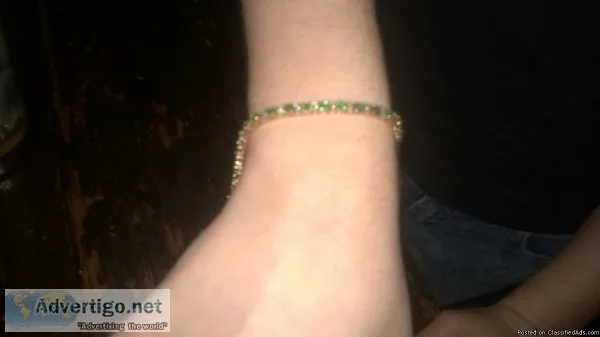 Emerald and Diamond Tennis Bracelet