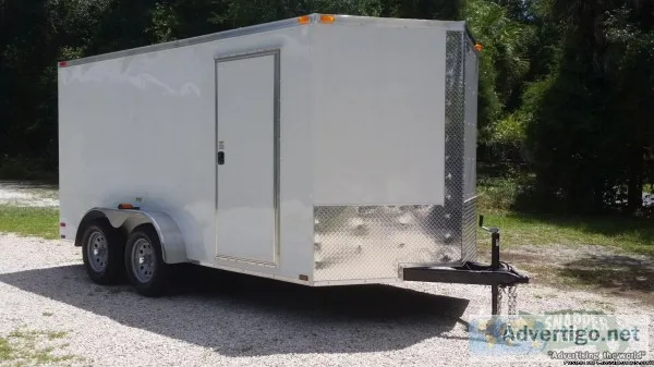 Enclosed Cargo w Xtra 3&quot Height RV Door -7 foot by14 foot Ne