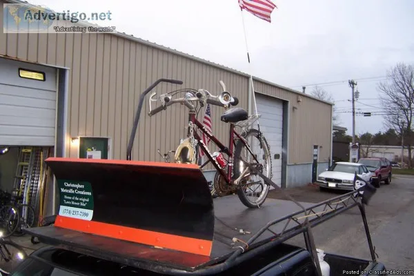 Unique Snow Plow Bike  Christopher Metcalfe Creations -