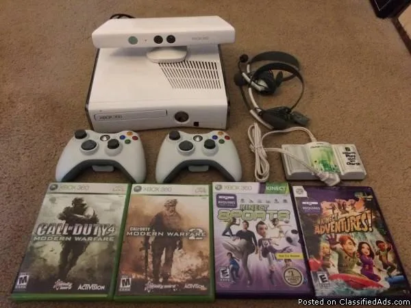 XBOX 360 500gb with 38 games
