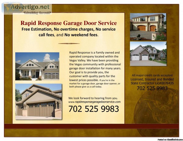 1 Garage Door Service in the Valley-On Call 247-Low Prices