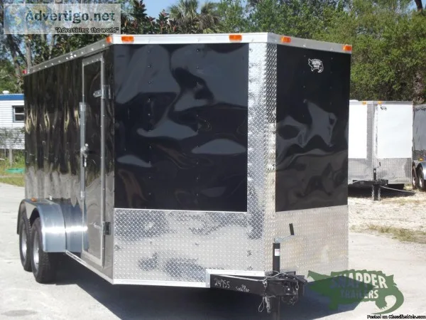 Brand NEW 7   x 16 Black ENCLOSED TRAILER with Extra Height -NEW