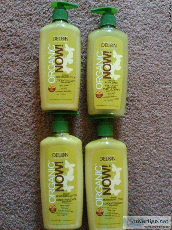 4 Bottles of Now Organic Moisturizing Lotion
