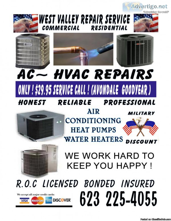 (repair service ) SWAMP COOLER AIR CONDITIONER HVAC  CALL US