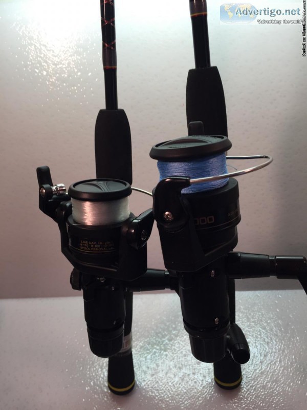 Two Rhino Indestructible Glow Tip (2 PC) Rod and Reel Combos