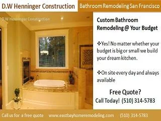 Bathroom Remodeling Company  San Francisco