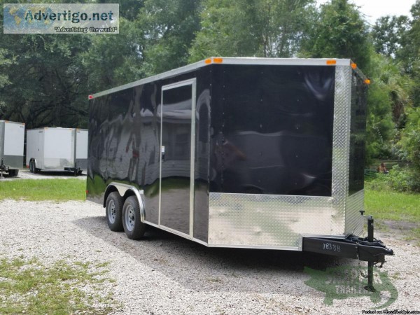 8.5   by16   V-Nose Front NEW Enclosed Cargo with D-Rings