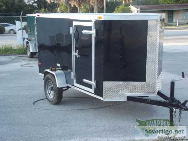 Enclosed Trailer with Vfront for SALE  4x8 New Blk