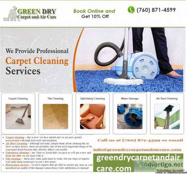 Mostly Certified Carpet and Air Duct Cleaning Services in San Lu