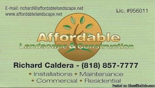 Affordable Landscape And Construction