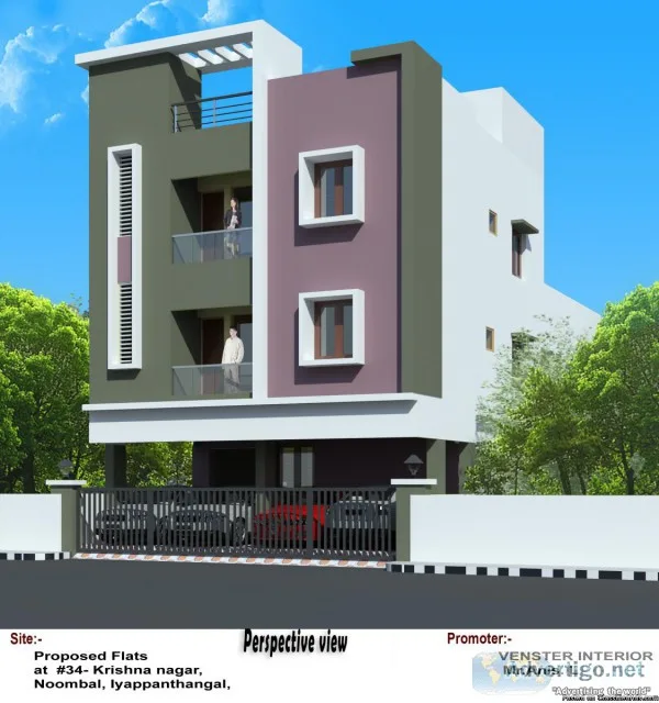 deluxe flats 2bhk for sale at porur