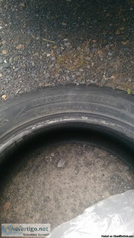 Studded snow tires