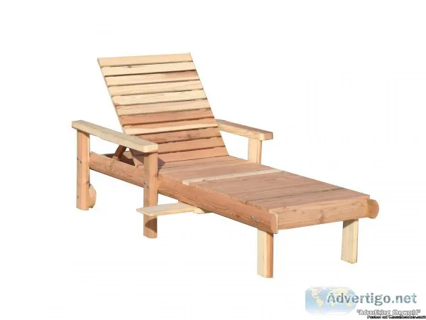 Best Redwood Single Beach Chaise Lounge