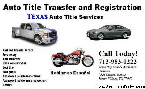 Salvage Title Vehicle Transfers and License Plates