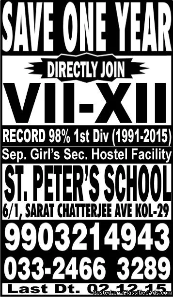 Admission Open VII to XII CBSENIOS exam center Kolkata