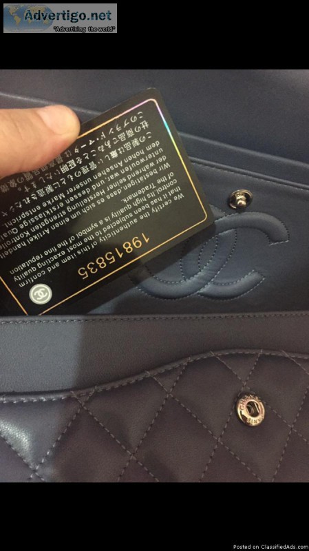 Chanel classic 2.55 grey blue 99 new lamb skin