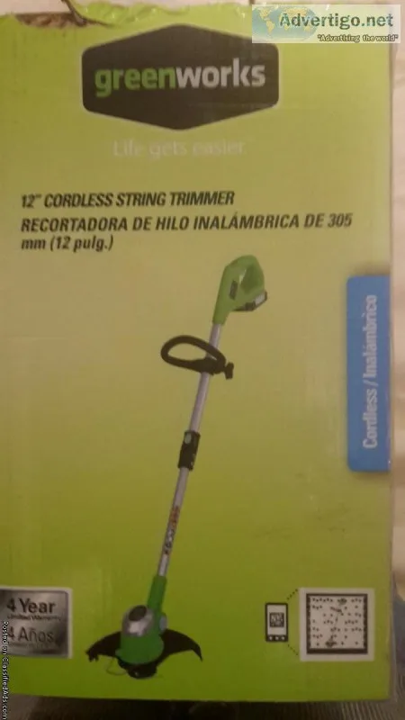 GreenWorks Trimmer Hedger 12&quot Compact Cordless NEW IN BOX