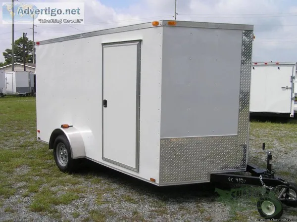 New trailers for sale  7x12ft V Front ENCLOSED Trailer with Extr