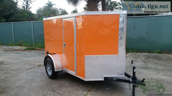 Motorcycle Trailer wRV Side Door and One Axle - NEW 5x8ft
