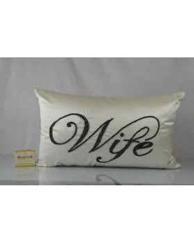 White Silk Wife Cushion