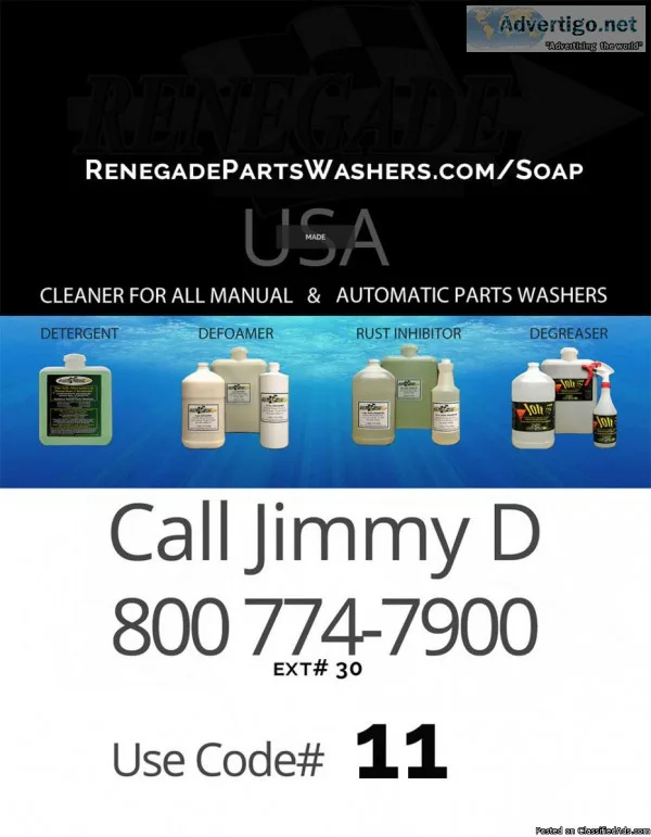 Soap and Detergents for Part Washers