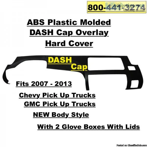 07-13 Chevy GMC Plastic DASH Cap Overlay Hard Cover