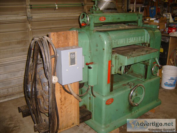 Powermatic Planer- 20&quotx8" and dust collector