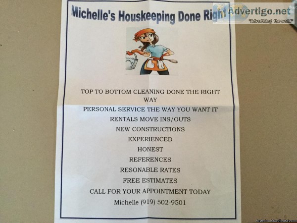HOUSEKEEPING DONE RIGHT