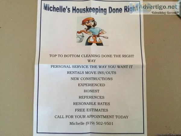 HOUSEKEEPING DONE RIGHT