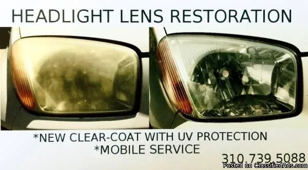 HEADLIGHT RESTORATION - Mobile Service (LA COUNTY)