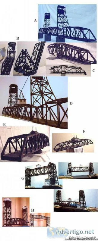 Custom Built Model Bridges for Layouts or Display