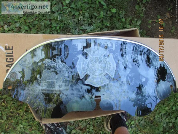 6&quot SMOKED FIRE FIGHTER WINDSHIELD