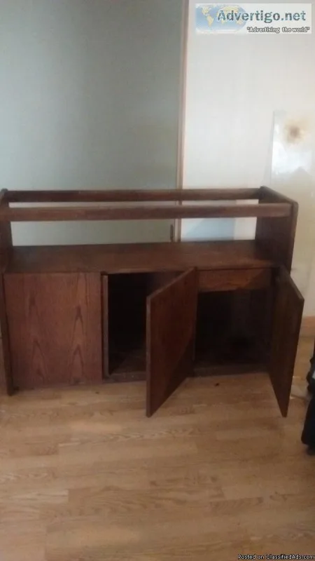 red oak liquor bar cabnet andred oak table
