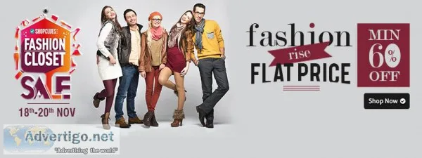 Fashion Closet Sale 18th - 20th November Minimum 60% Off On Fash