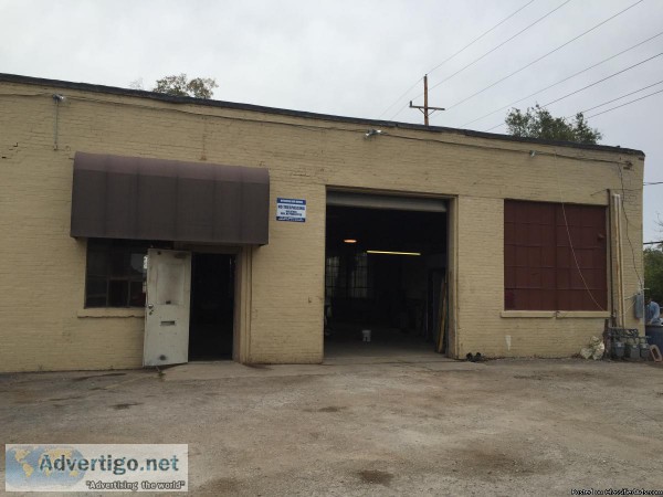 shop space with over head door