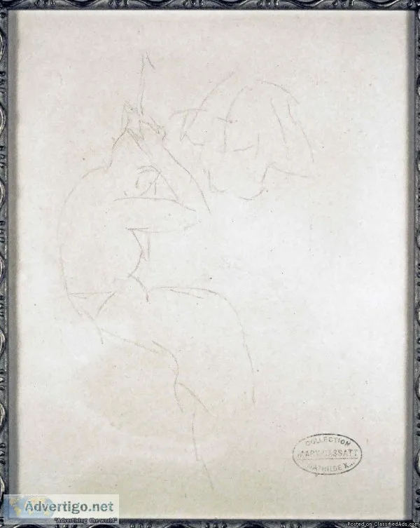 Original Drawing The Coiffure Pencil on Paper by Mary Cassatt