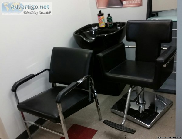 2 Salon Chairs and Sink in Excellent used condition