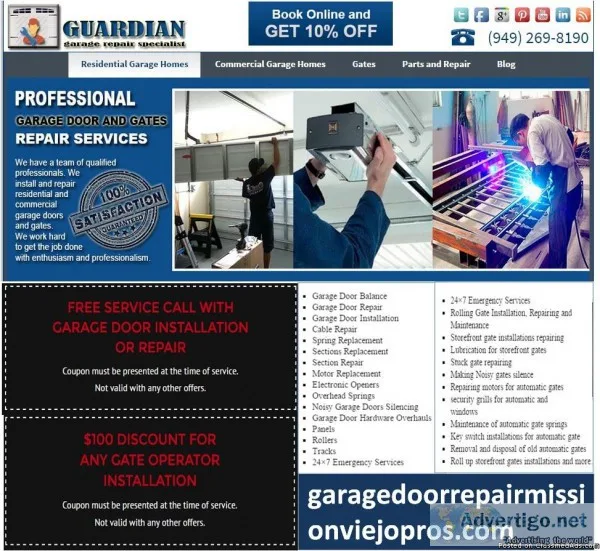 Highest Customer Satisfaction Garage Door and Gates Repair Servi