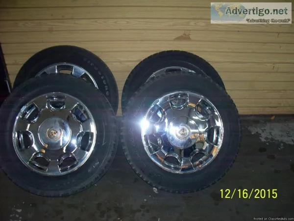 16 &quot All Chrome Cadillac Rims and Caps
