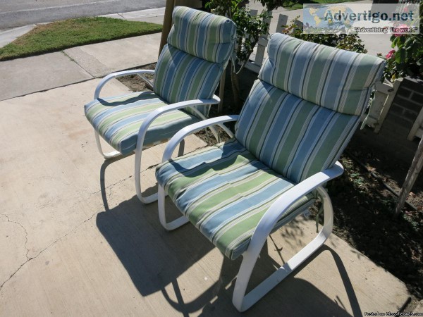 2 Patio Chairs with Cushions
